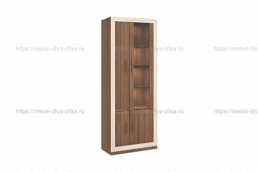 Шкаф-витрина ШВтВ-ФСД-ФГК, правый Шамони/Карамель