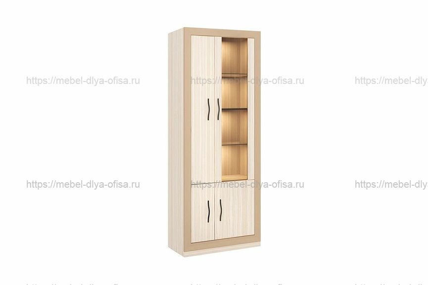 Шкаф-витрина ШВтВ-ФСД-ФГК, правый Карамель/Кофе