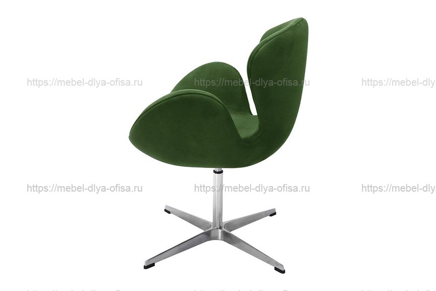 Дизайнерское кресло SWAN CHAIR Замша зеленая