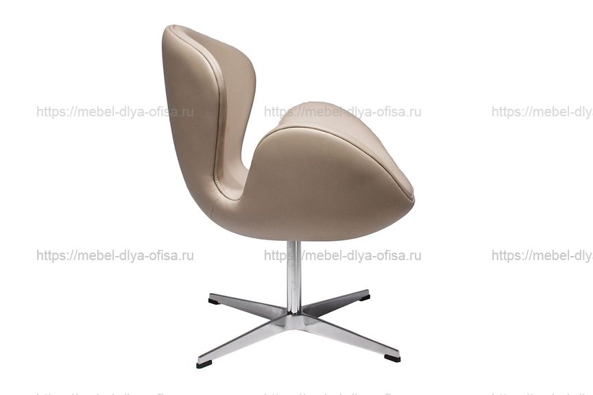 Дизайнерское кресло SWAN CHAIR Кожа латте