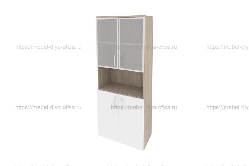 Шкаф высокий широкий Onix O.ST-1.4R Дуб Аттик/Белый