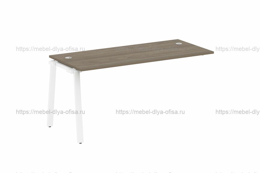Проходной наборный элемент рабочей станции Metal system style БА.ПРС-СП-1.4 Вяз благородный/металл белый