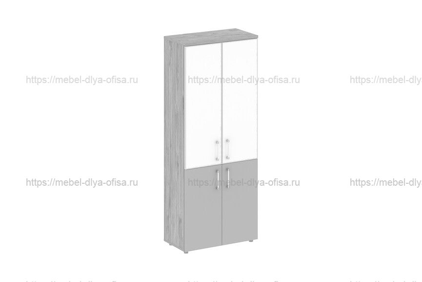 Шкаф высокий широкий Shift SK.ST-1.2R white Тиквуд темный/Антрацит