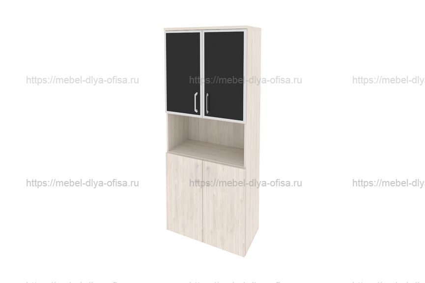 Шкаф высокий широкий Onix O.ST-1.4R black Денвер Светлый