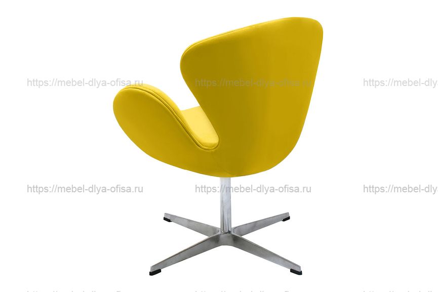 Дизайнерское кресло SWAN CHAIR Замша желтая