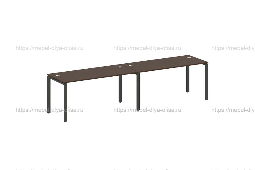 Рабочая станция на 2 раб.места Metal system style БП.СМ-2.4 Венге/металл антрацит