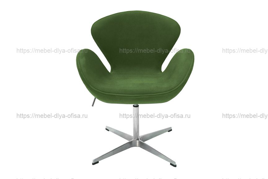 Дизайнерское кресло SWAN CHAIR Замша зеленая