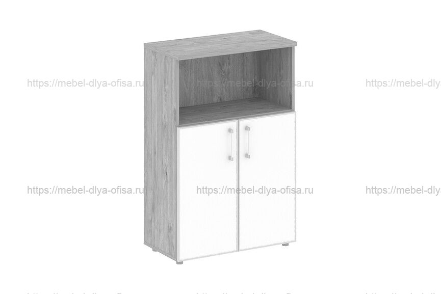 Шкаф средний широкий Shift SK.ST-2.2R white Тиквуд темный