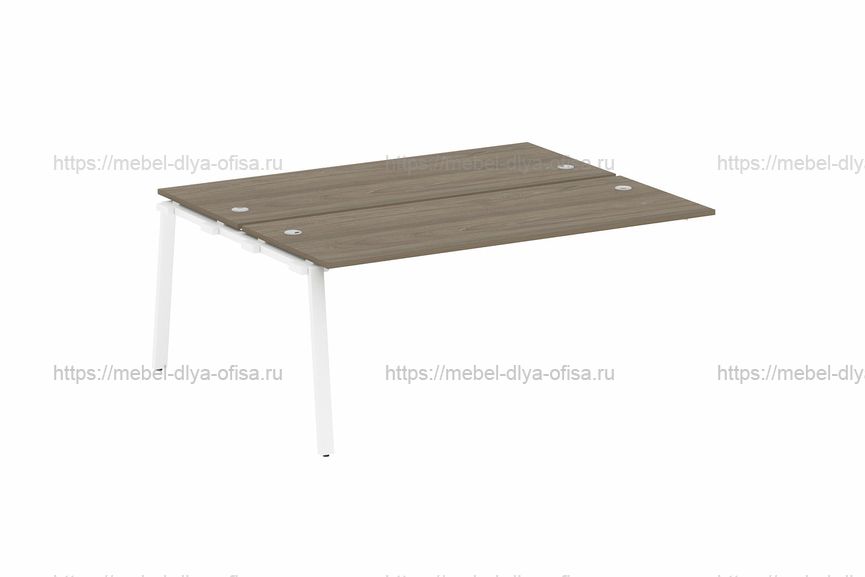 Проходной наборный элемент рабочей станции Metal system style БА.ПРС-СП-2.5 Вяз благородный/металл белый