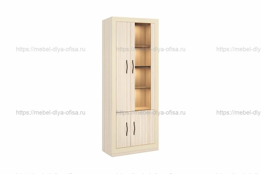 Шкаф-витрина ШВтВ-ФСД-ФГК, правый Карамель/Крем