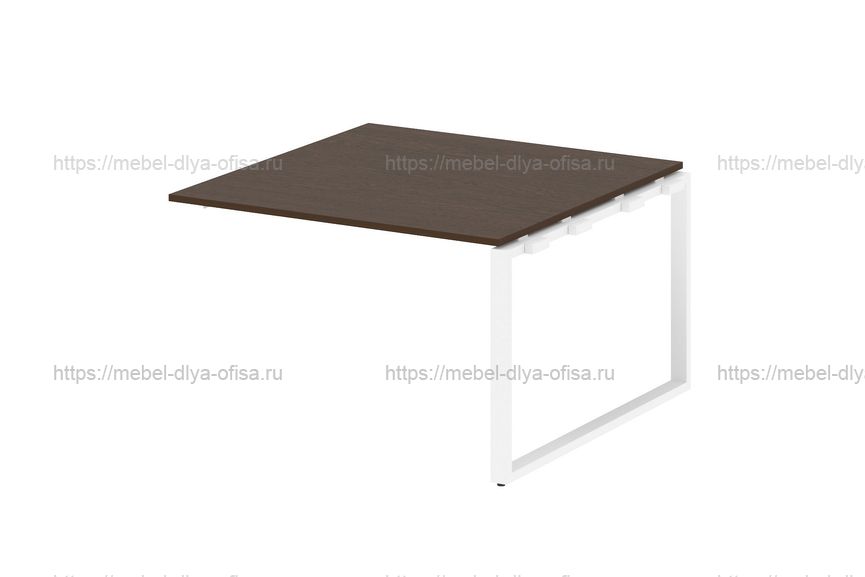 Проходной наборный элемент переговорного стола Metal system style БО.ППРГ-2 Белый/металл белый