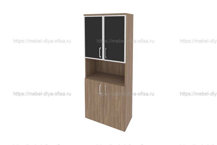 Шкаф высокий широкий Onix O.ST-1.4R black Дуб Аризона