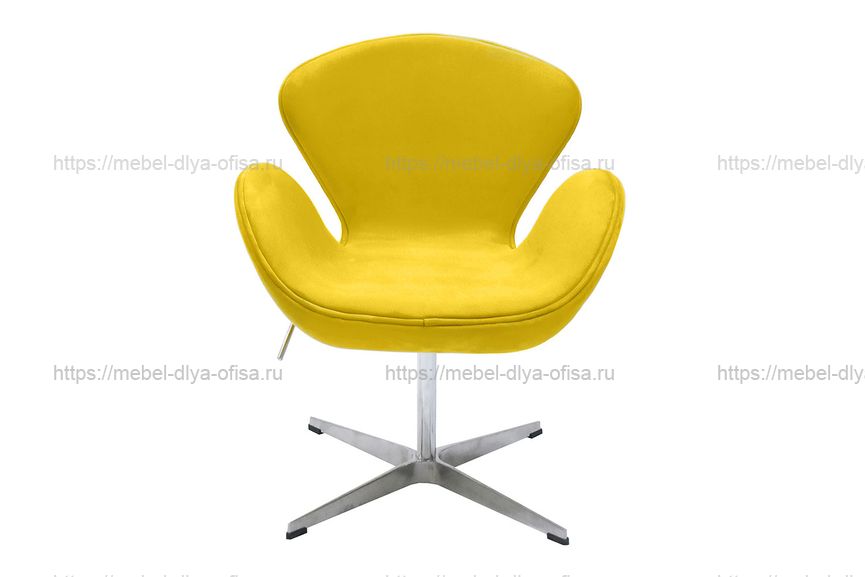 Дизайнерское кресло SWAN CHAIR Замша желтая