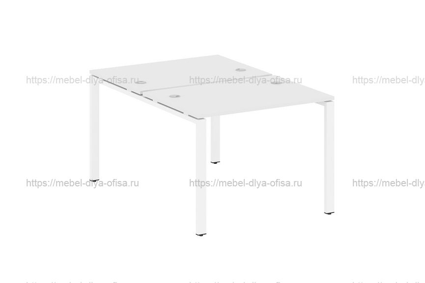 Рабочая станция Metal system style БП.РАС-СП-2.1 Белый/металл белый