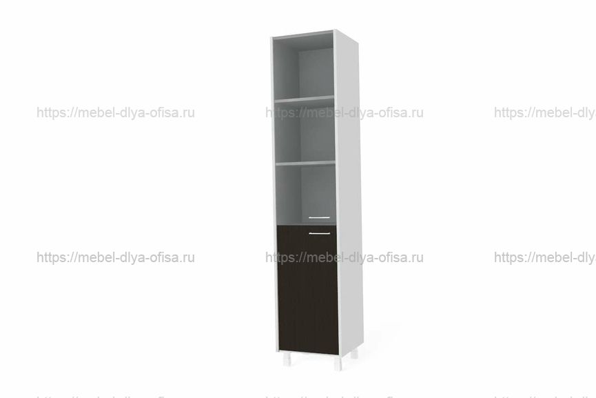 Шкаф колонка комбинированая Offix-new OHC 45.2 Легно темный/металлик