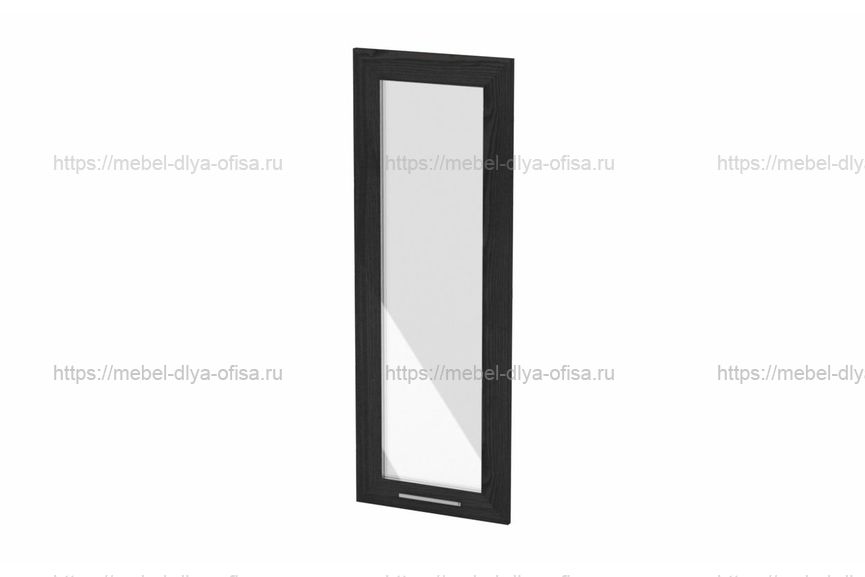Средняя стеклянная дверь Belesa 338-1 Дуб черный