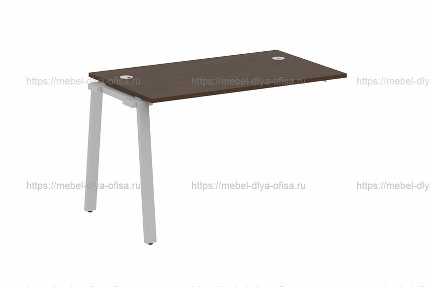 Проходной наборный элемент рабочей станции Metal system style БА.ПРС-СП-1.2 Венге/металл серый