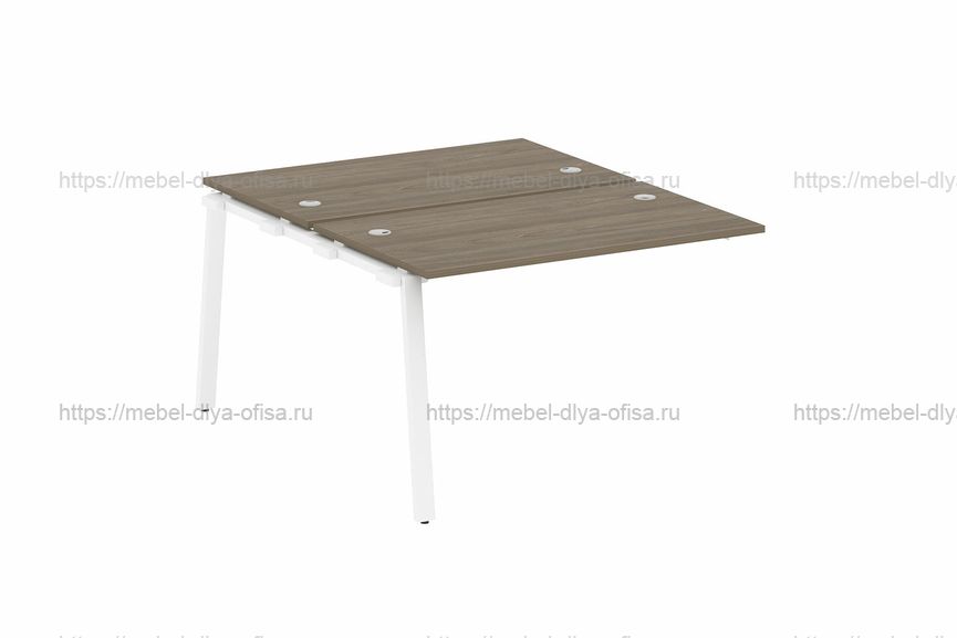 Проходной наборный элемент рабочей станции Metal system style БА.ПРС-СП-2.2 Вяз благородный/металл белый