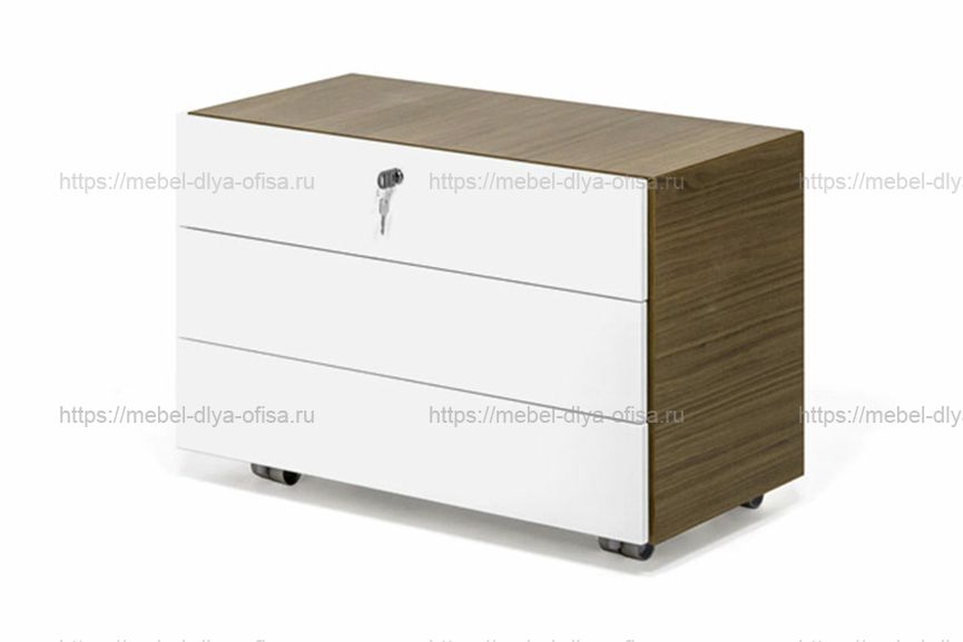 Тумба подкатная Kyo KY3017 002 301 + 3517005025 Орех/белый 