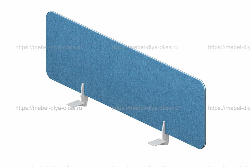 Фронтальный экран для стола bench со слайдинг-системой (ткань, крепление к 1-й столешнице) Strike UDSFFB120 Синий/Алюминий металл 