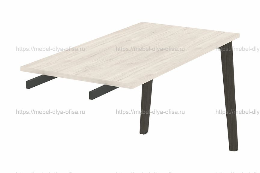Брифинг-приставка на деревянных опорах Onix wood OW.BR-13 Денвер светлый/опоры дуб темный