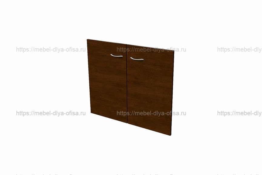 Двери деревянные низкие без замка Steel evo 11554 Дуб темный
