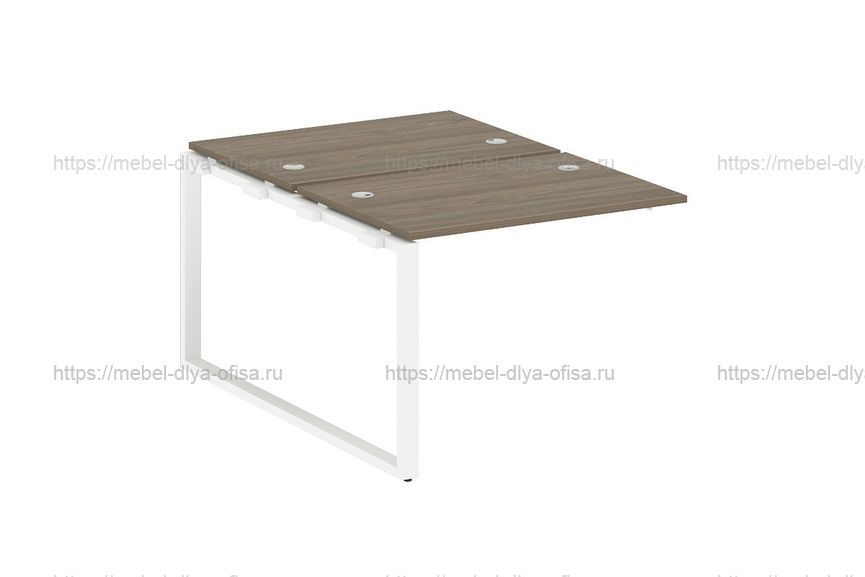 Проходной наборный элемент рабочей станции Metal system style БО.ПРС-СП-2.1 Вяз благородный/металл белый