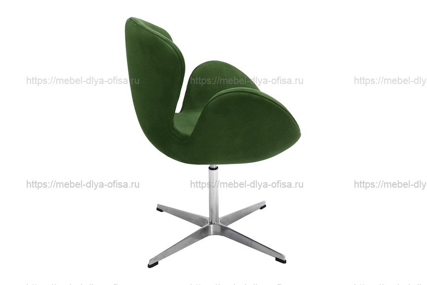 Дизайнерское кресло SWAN CHAIR Замша зеленая