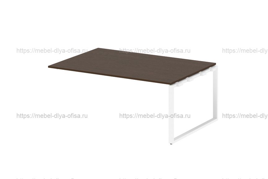 Проходной наборный элемент переговорного стола Metal system style БО.ППРГ-5 Венге/металл белый