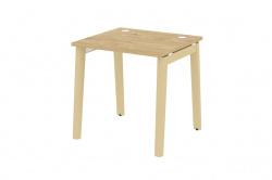 Стол рабочий на деревянных опорах Onix wood OW.SP-0.7 Тиквуд светлый/опоры дуб светлый