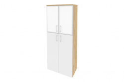 Шкаф высокий широкий Onix O.ST-1.7R white Тиквуд светлый/белый бриллиант