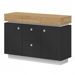 Греденция широкая 135x45x95 дуб скальный  коллекции Конгресс
