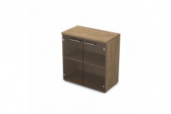 Шкаф низкий со стеклом Gloss line 9НШ.023.2 Teakwood