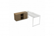 Тумба с тремя ящиками и дверкой Gloss line 9НТ.006 Teakwood 