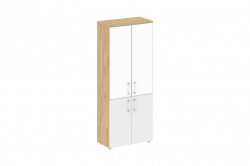 Шкаф высокий широкий Shift SK.ST-1.2R white Тиквуд светлый/Белый Бриллиант
