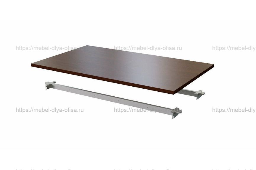Столешница одинарная 120 Steel 11120 Дуб темный/металл белый