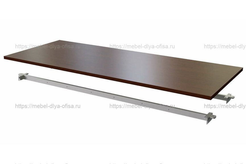 Столешница одинарная 180 Steel 11180 Дуб темный/металл белый