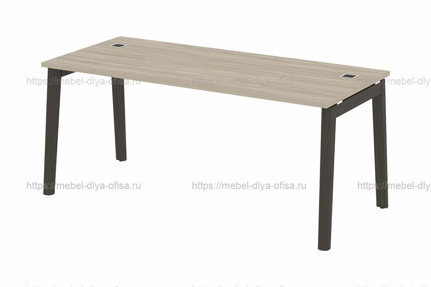 Стол руководителя на деревянных опорах Onix wood direct OW.SRR-5.8 Дуб Аттик/опоры дуб Темный 