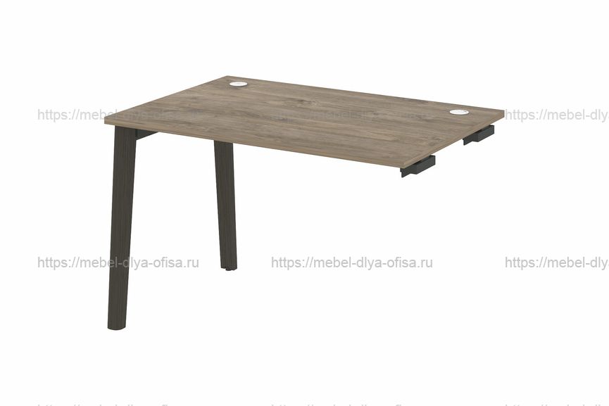 Стол-приставка к опорным элементам на деревянных опорах Onix wood OW.SPR-2.8 Тиквуд темный/опоры дуб темный