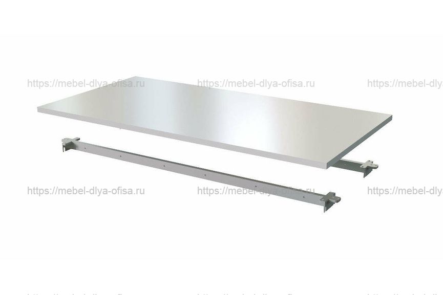 Столешница одинарная 140 Steel 11140 Белый/металл белый