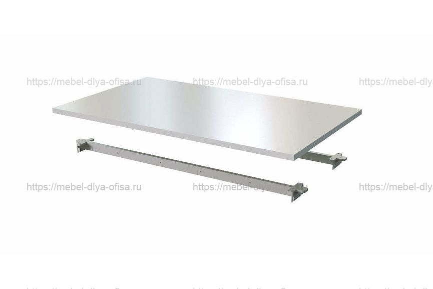Столешница одинарная 120 Steel 11120 Белый/металл белый