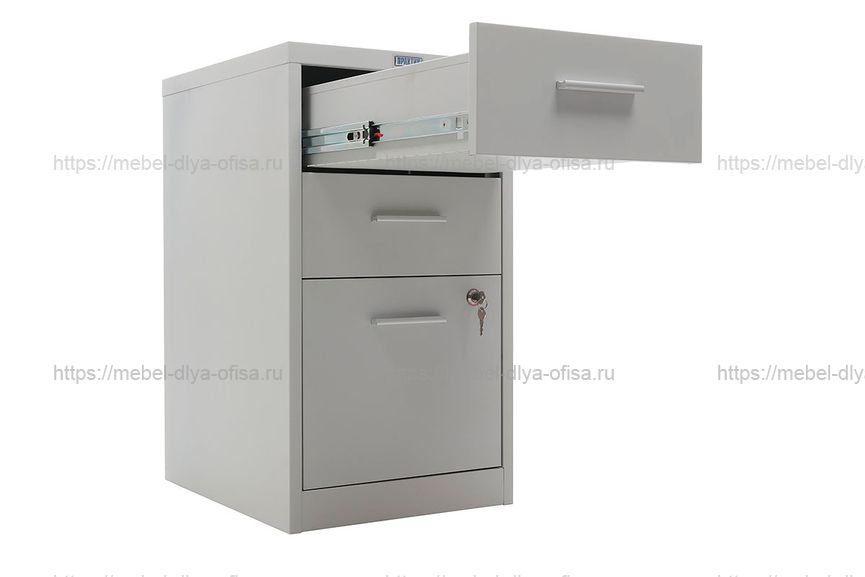 Картотека для дома и офиса А-69/3 (А-43Т) Серый полуматовый