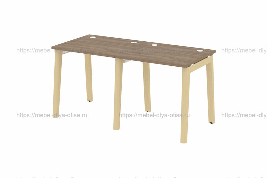 Рабочая станция на деревянных опорах Onix wood OW.RS-2.0.7 Дуб Аризона/опоры дуб Светлый