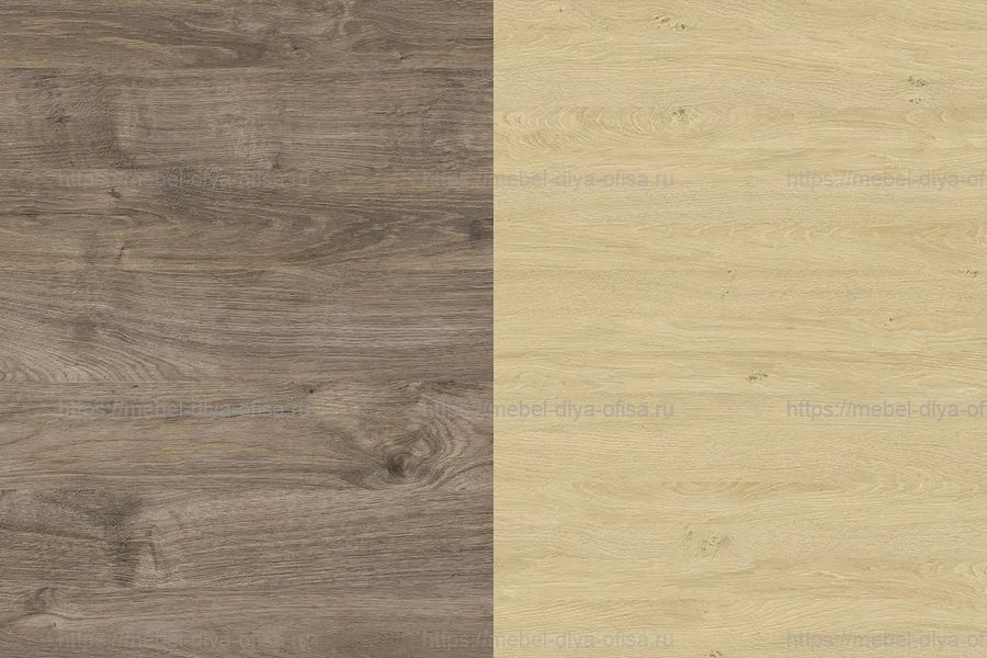 Рабочая станция на деревянных опорах Onix wood OW.RS-2.0.7 Тиквуд темный/опоры дуб светлый
