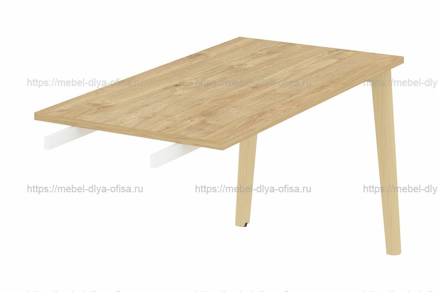 Брифинг-приставка на деревянных опорах Onix wood OW.BR-13 Тиквуд светлый/опоры дуб светлый