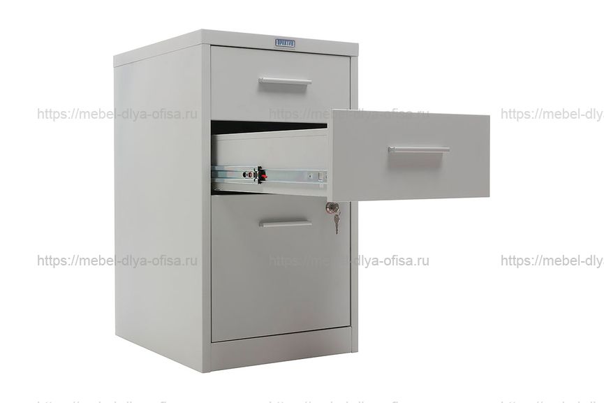 Картотека для дома и офиса А-69/3 (А-43Т) Серый полуматовый