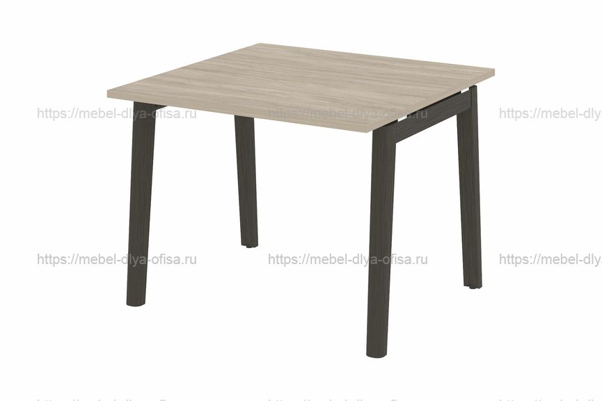 Стол переговорный на деревянных опорах Onix wood OW.PRG-1.1 Дуб Аттик/опоры дуб Темный