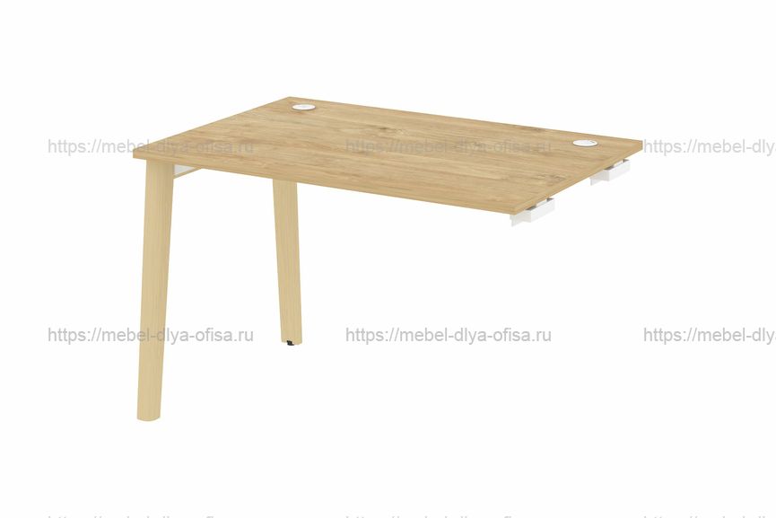 Стол-приставка к опорным элементам на деревянных опорах Onix wood OW.SPR-2.8 Тиквуд светлый/опоры дуб светлый
