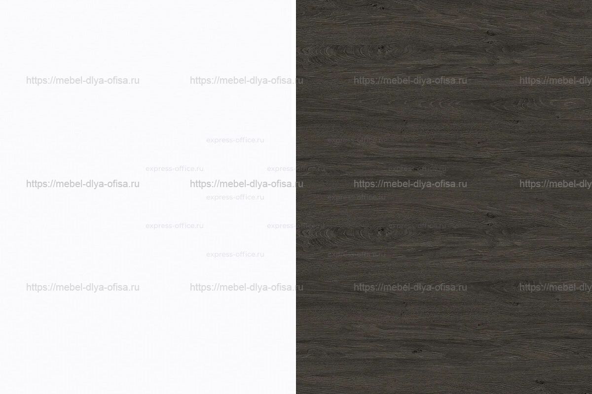 Рабочая станция на деревянных опорах Onix wood OW.D.RS-6.3.8 Белый бриллиант/опоры дуб темный
