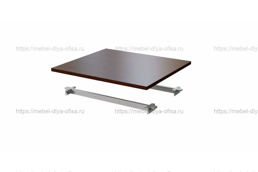 Столешница одинарная 80 Steel 11080 Дуб темный/металл белый